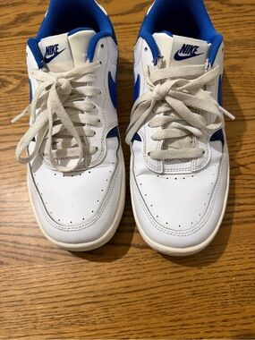 Nike Gamma Force White & Royal Blue Low-Top Sneakers